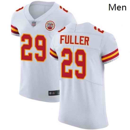 Chiefs 29 Kendall Fuller White Men Stitched Football Vapor Untouchable Elite Jersey